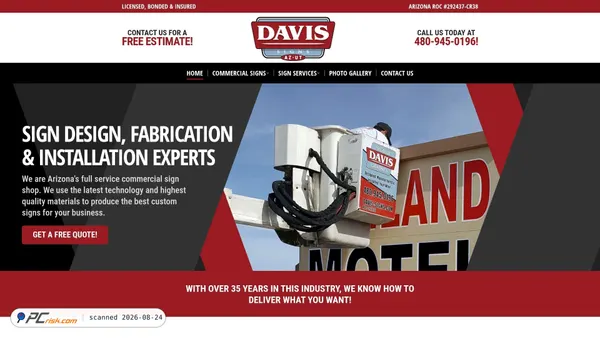 davis-signs.com screenshot