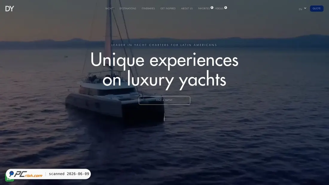 Screenshot di daweyachts.com