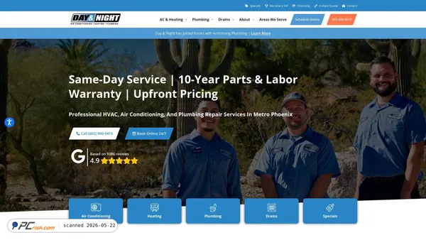 dayandnightair.com screenshot