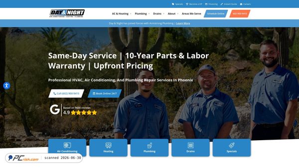 dayandnightair.com screenshot