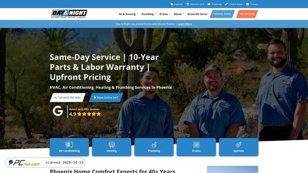 dayandnightair.com screenshot