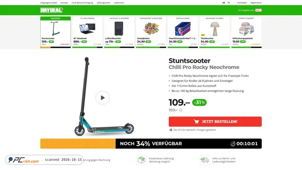 Screenshot di daydeal.ch