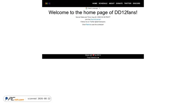 dd12fans.com screenshot