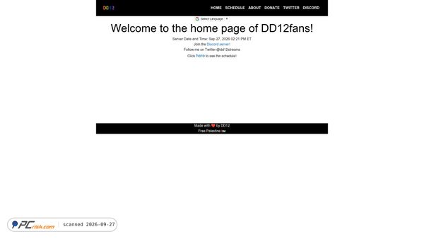 dd12fans.com screenshot