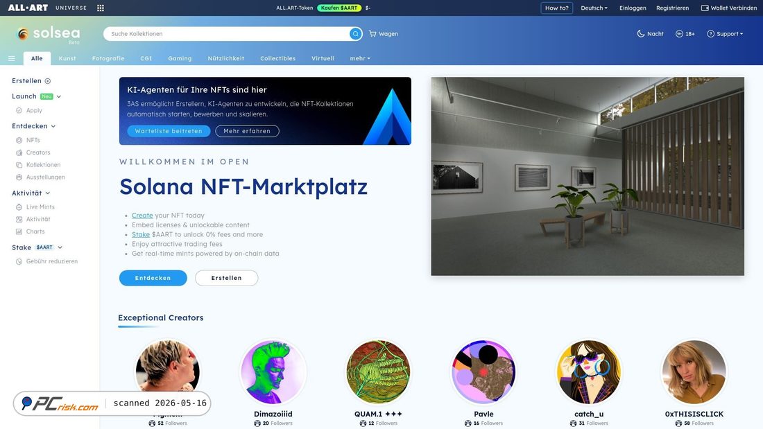 Screenshot of de.solsea.io