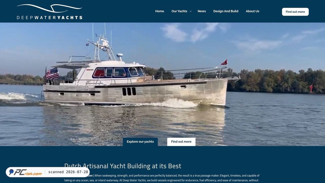 Screenshot of deepwateryachts.com