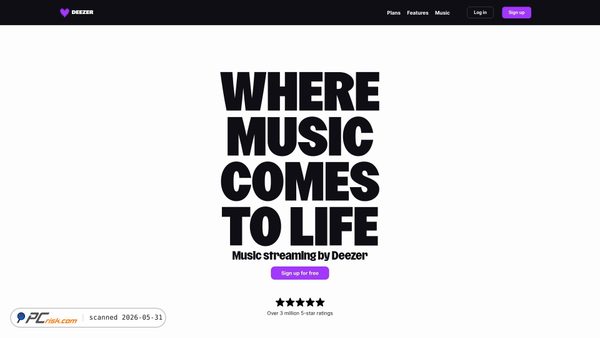 deezer.com screenshot