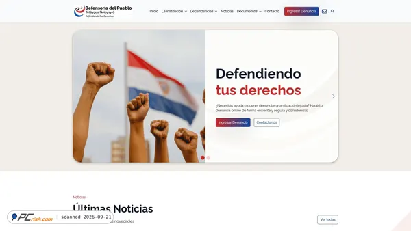 defensoriadelpueblo.gov.py screenshot