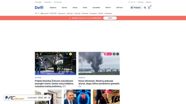delfi.lt screenshot
