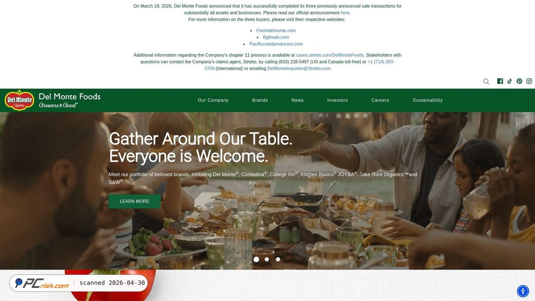 Screenshot von delmontefoods.com