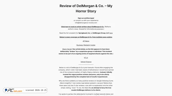 Captura de delmorganco-review.com