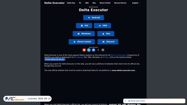 Screenshot di delta-executor.com