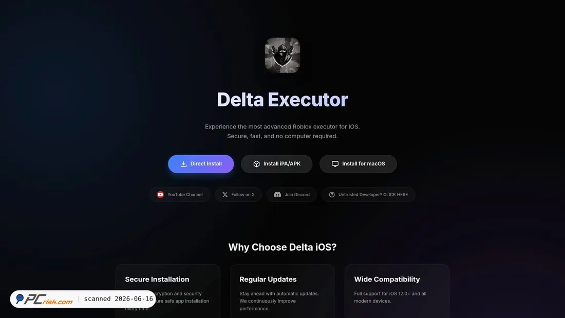 Screenshot of delta.bz