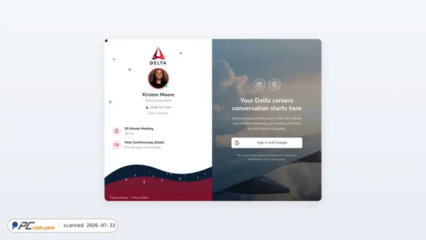 deltaairlines-hiring.com screenshot