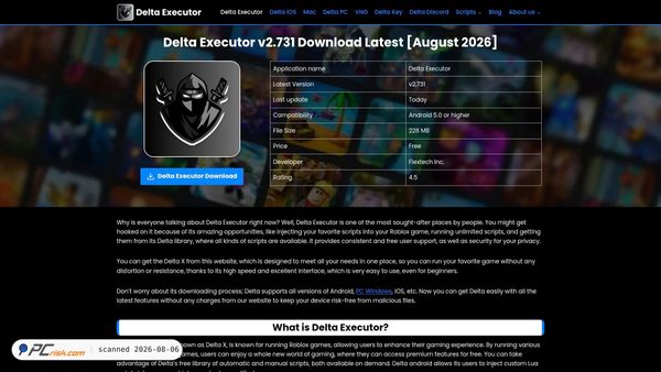 deltaaxecutor.com screenshot