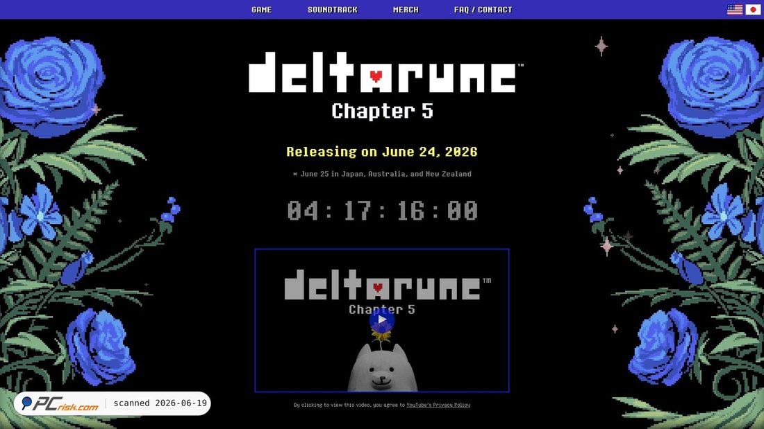 Screenshot of deltarune.com
