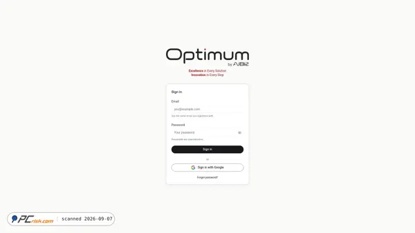 Screenshot di demo.optimum.aibiz.co.il