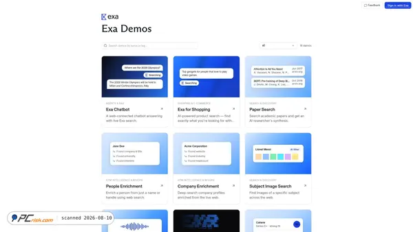 demos.exa.ai screenshot