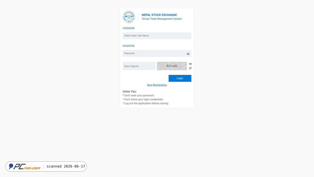 Screenshot di demotrading.nepalstock.com
