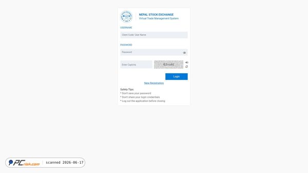 demotrading.nepalstock.com screenshot