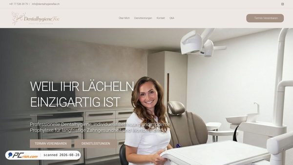 Capture d’écran de dentalhygienefee.ch