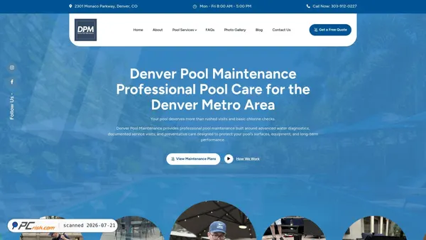 denverpoolmaintenance.com screenshot