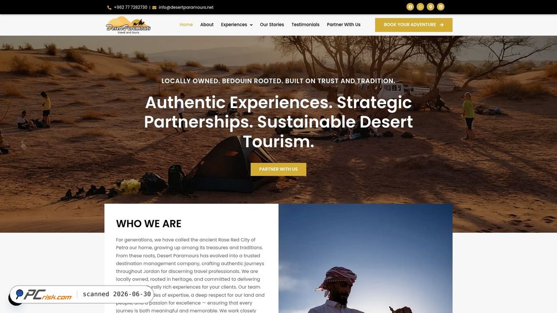 Screenshot of desertparamours.net