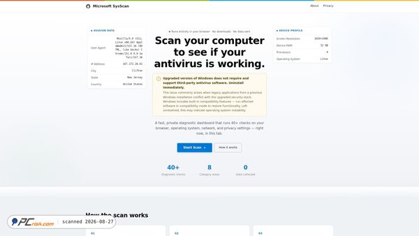 detectsysscanner.xn--q9jyb4c Screenshot