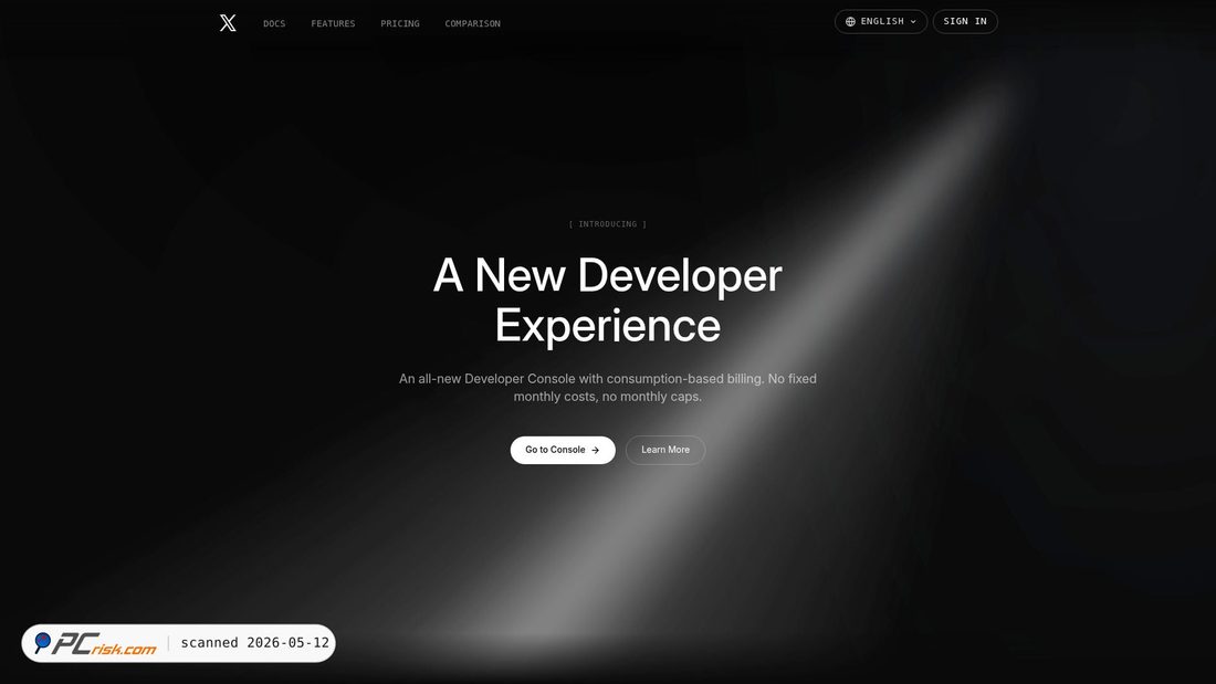 Screenshot von developer.x.com
