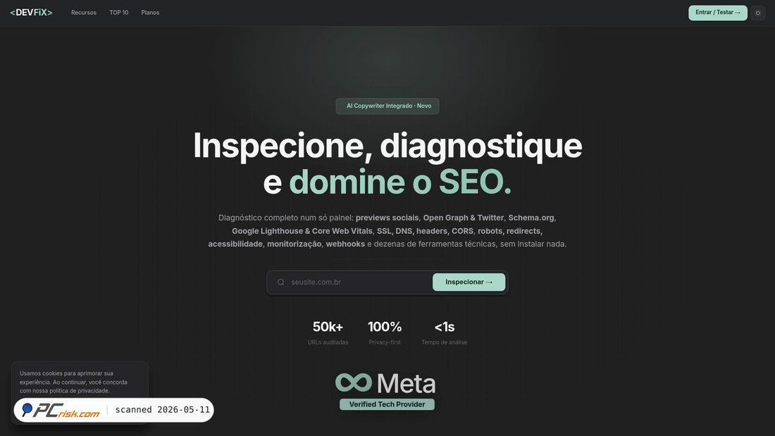 Screenshot von devfix.uk
