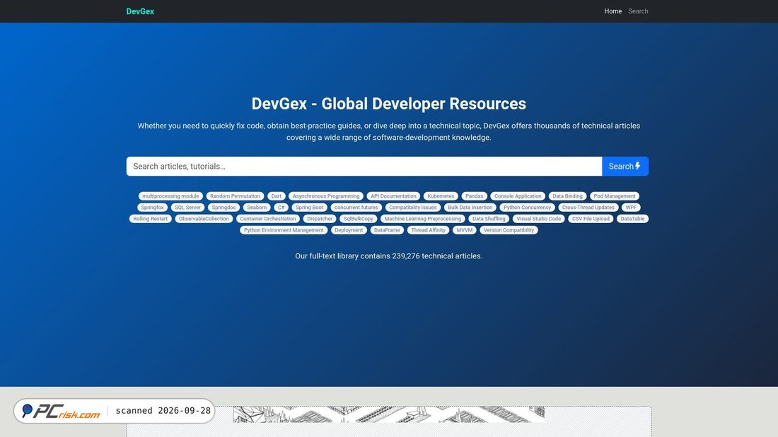Screenshot von devgex.com