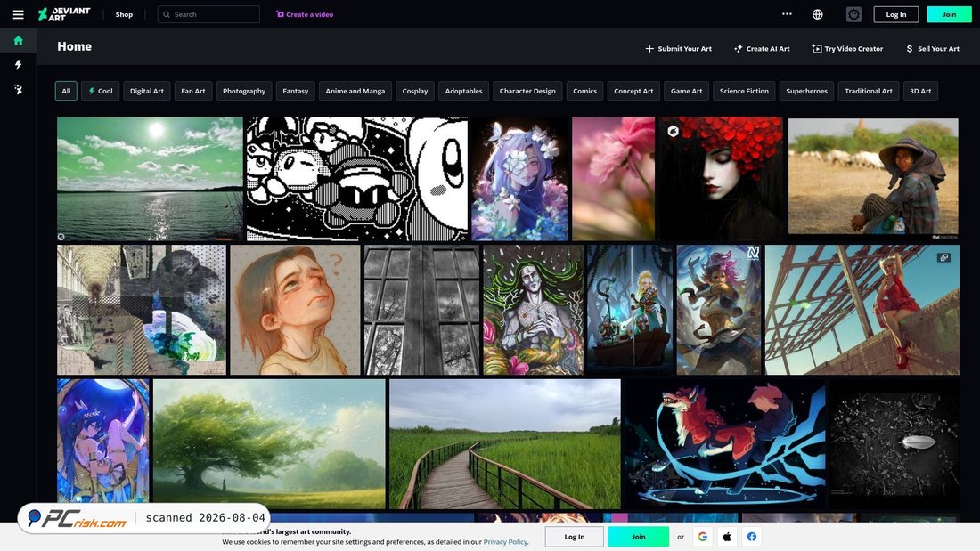 Screenshot di deviantart.com