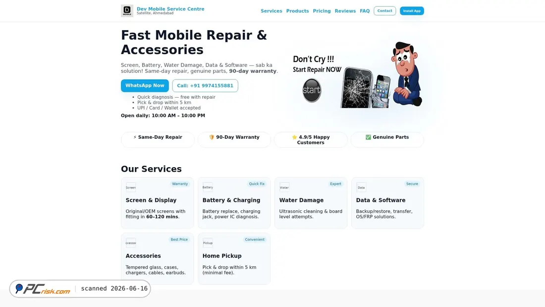 Screenshot of devmobiles.netlify.app