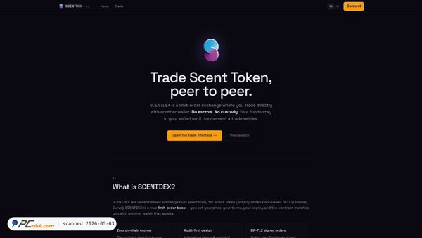 dex.scenttoken.com screenshot