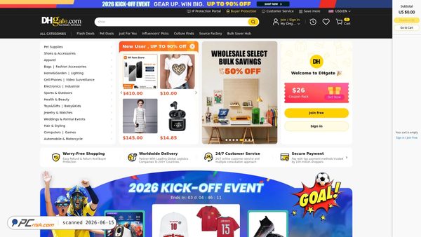 dhgate.com screenshot