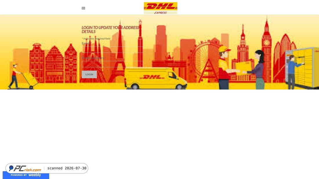 Screenshot of dhlexpressline.weebly.com