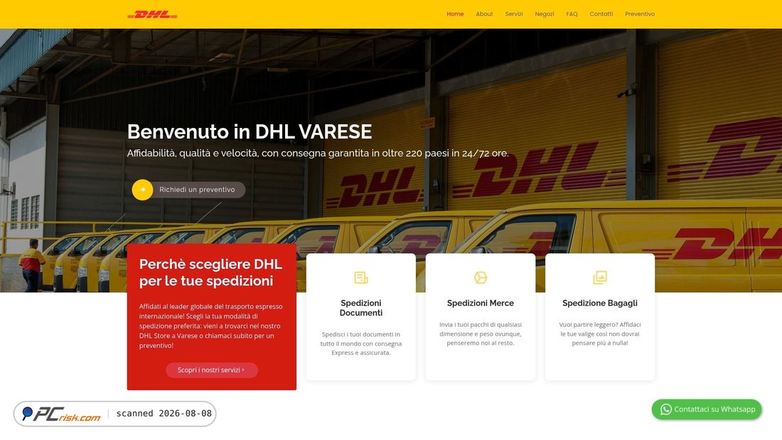 Screenshot of dhlvarese.it