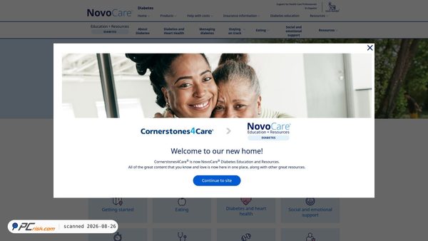 Capture d’écran de diabeteseducation.novocare.com