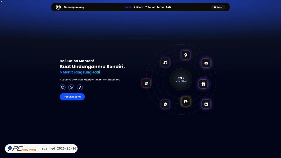 Screenshot of diamengundang.id