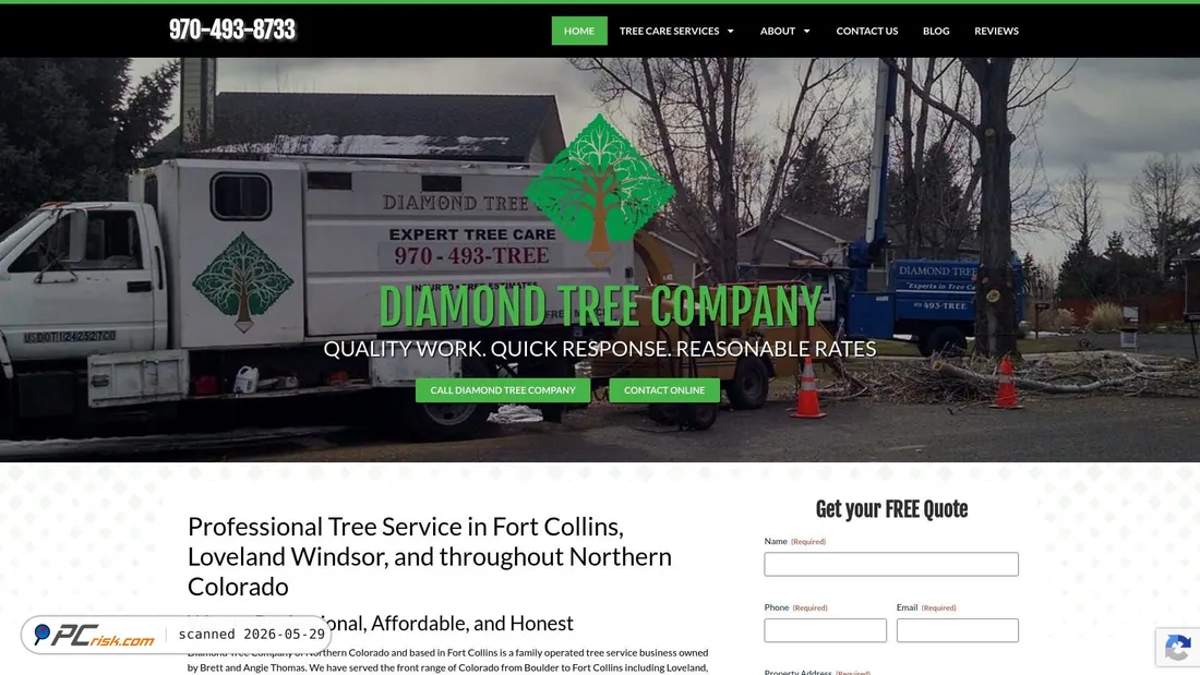 Screenshot of diamondtreeco.com