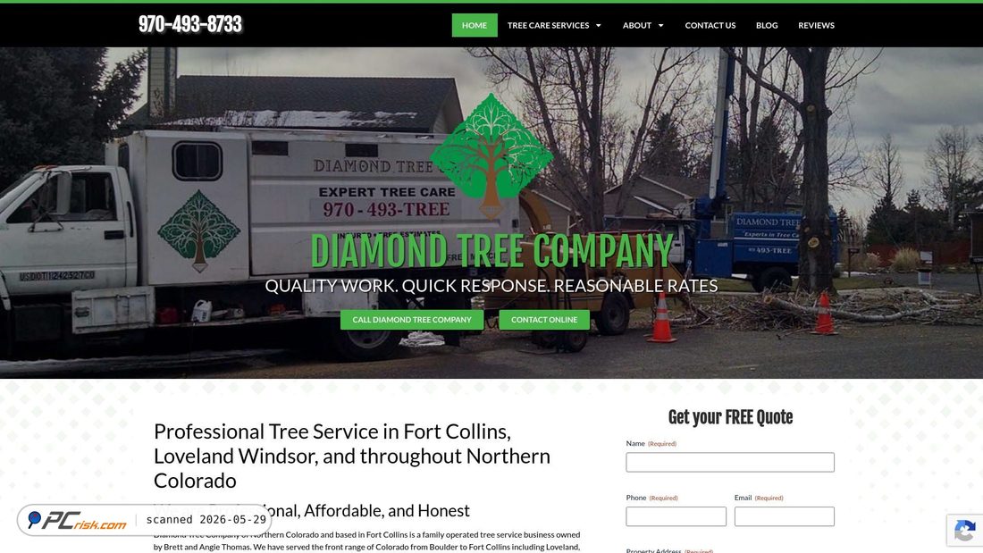 Screenshot von diamondtreeco.com