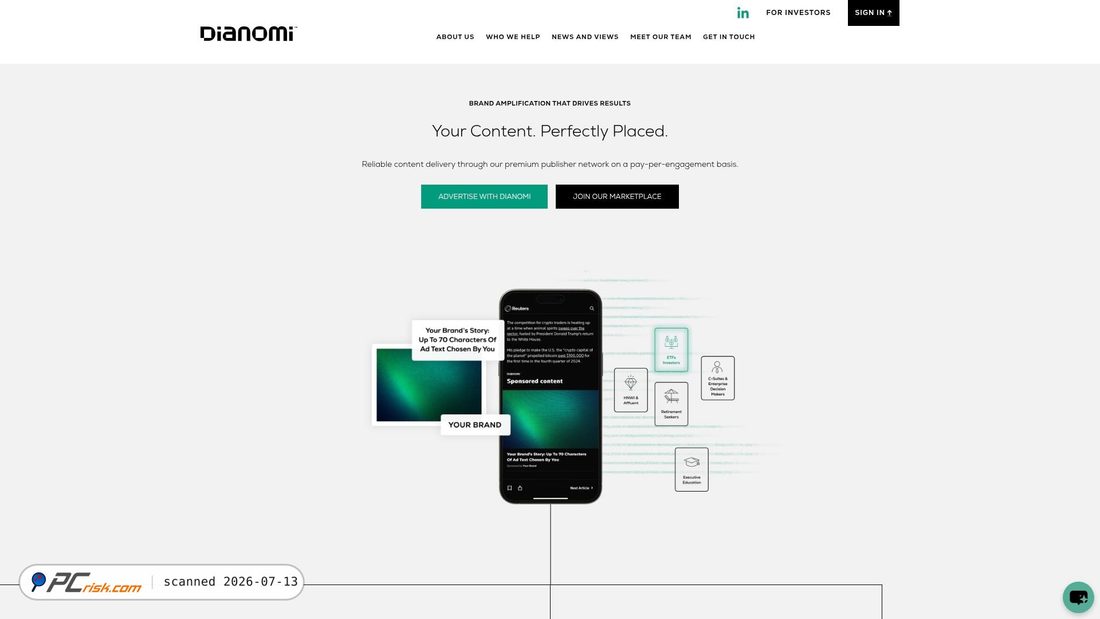 Screenshot of dianomi.com