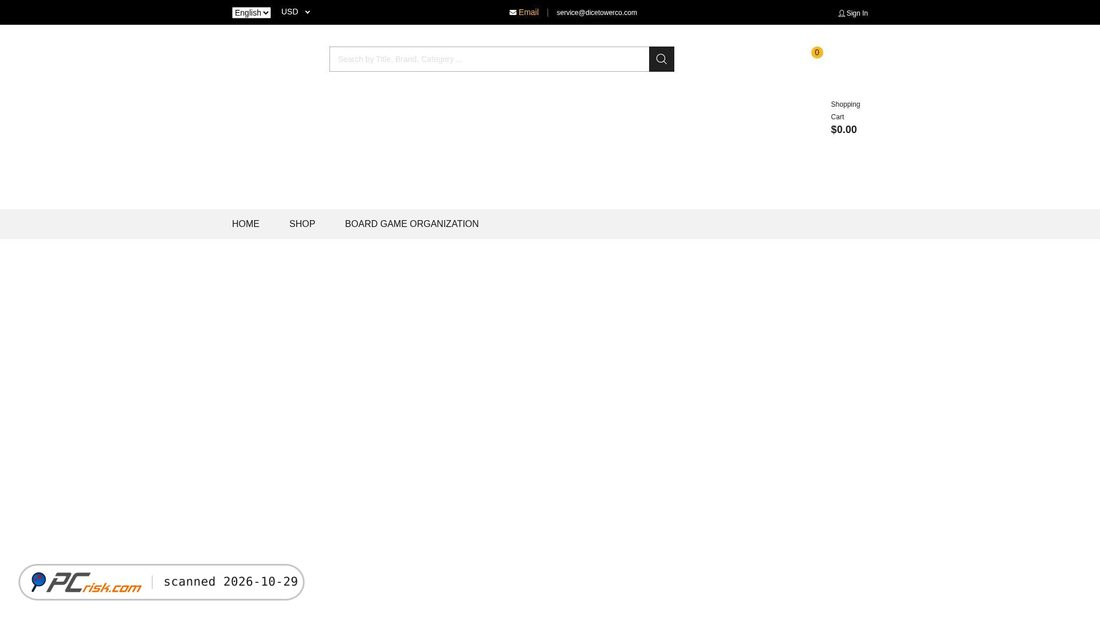 Screenshot van dicetowerco.com