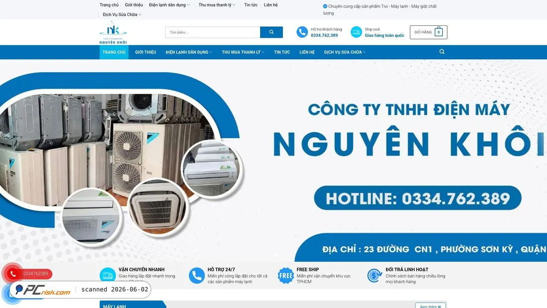 Screenshot of dienmaynk.com