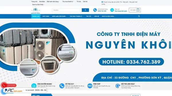 dienmaynk.com screenshot