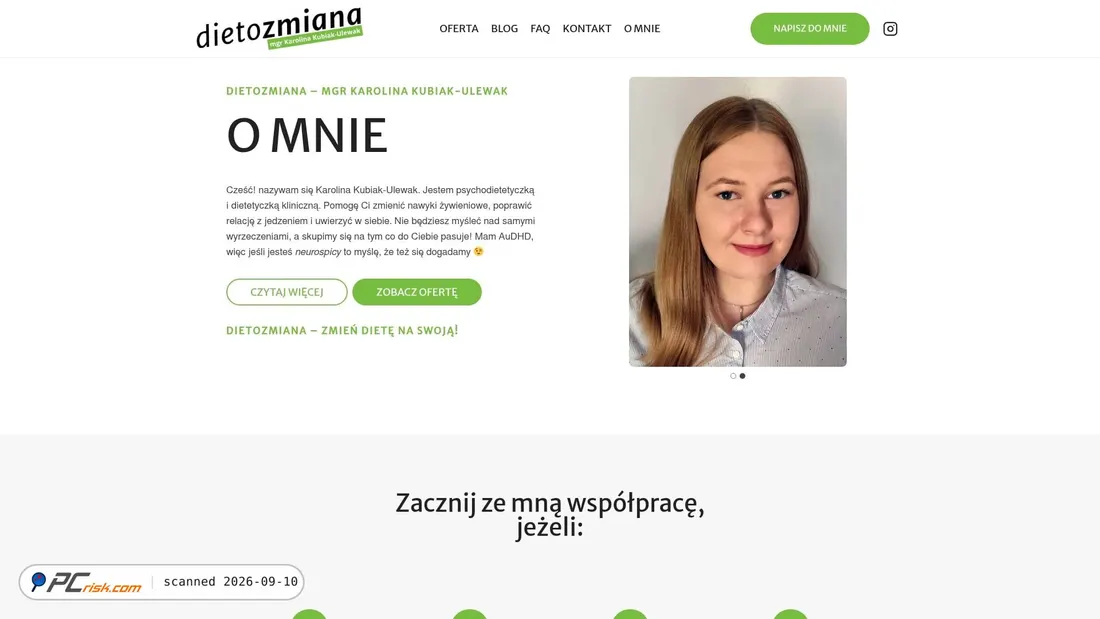 Zrzut ekranu dietozmiana.pl