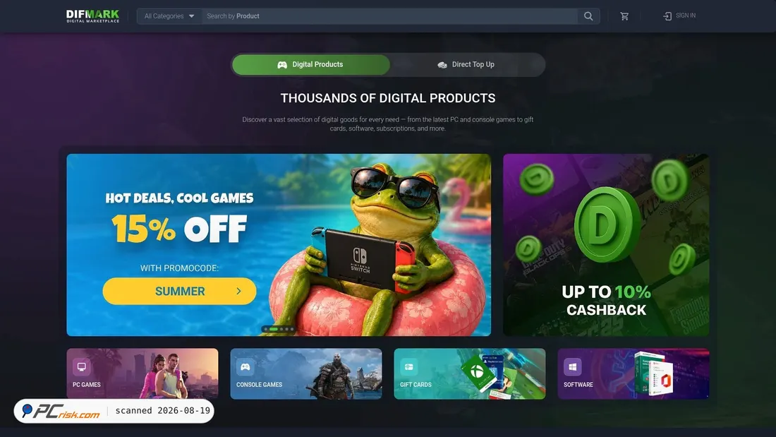 Screenshot of difmark.com