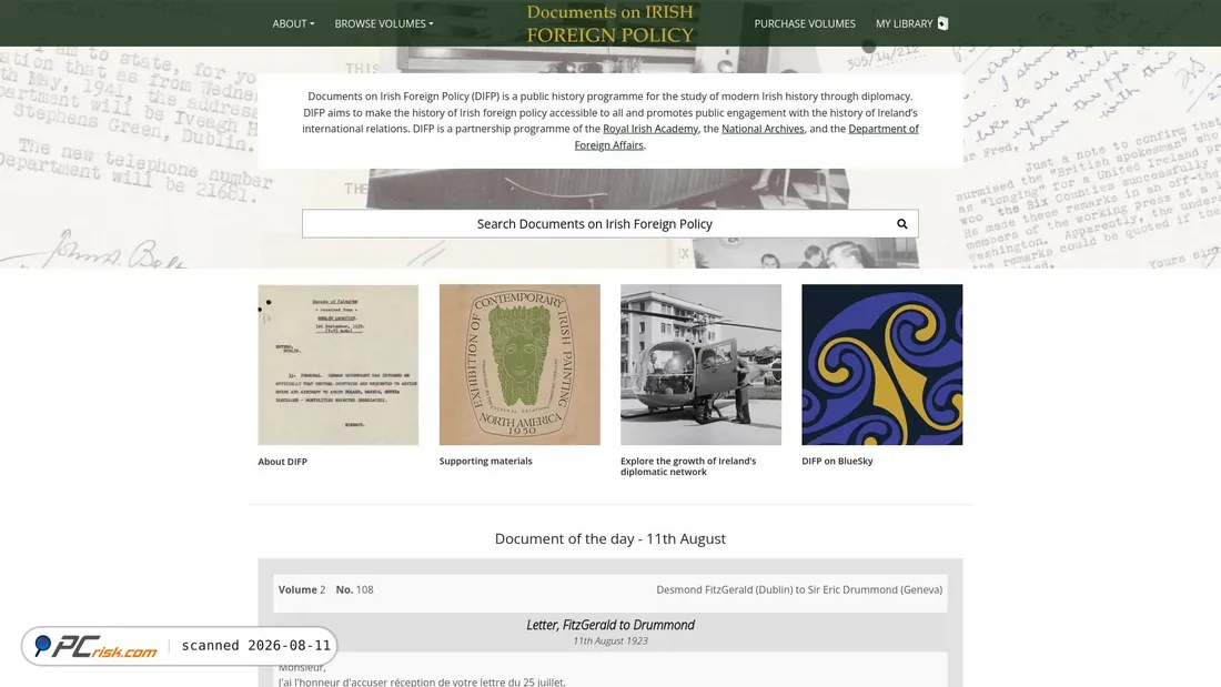 Screenshot of difp.ie