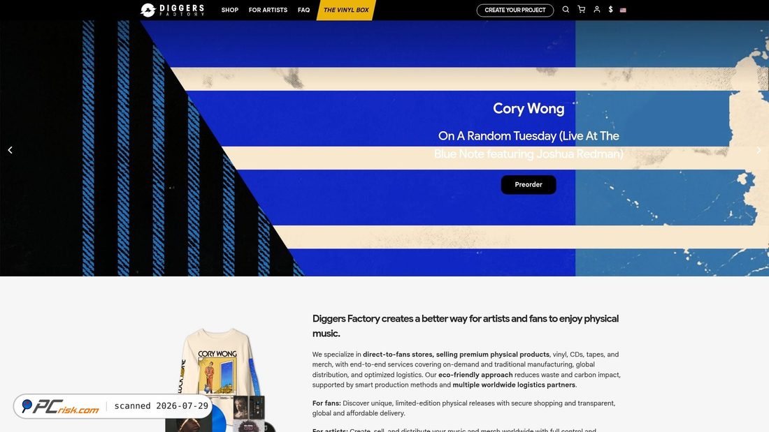 Screenshot of diggersfactory.com