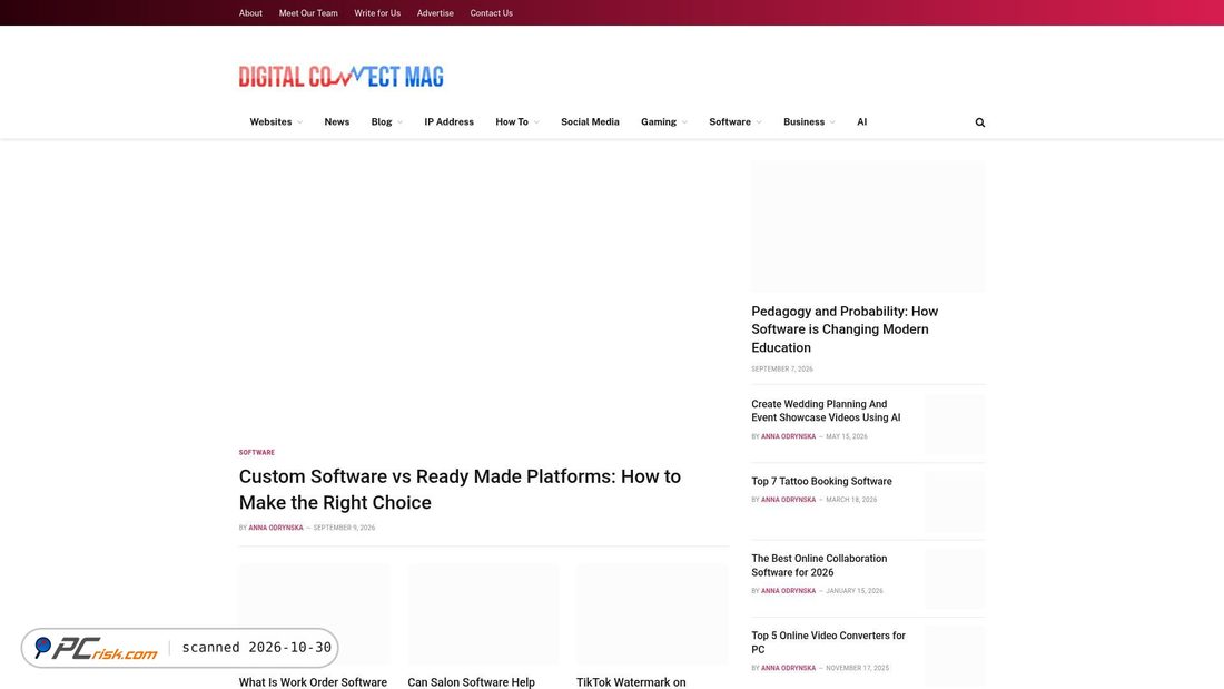 Screenshot di digitalconnectmag.com